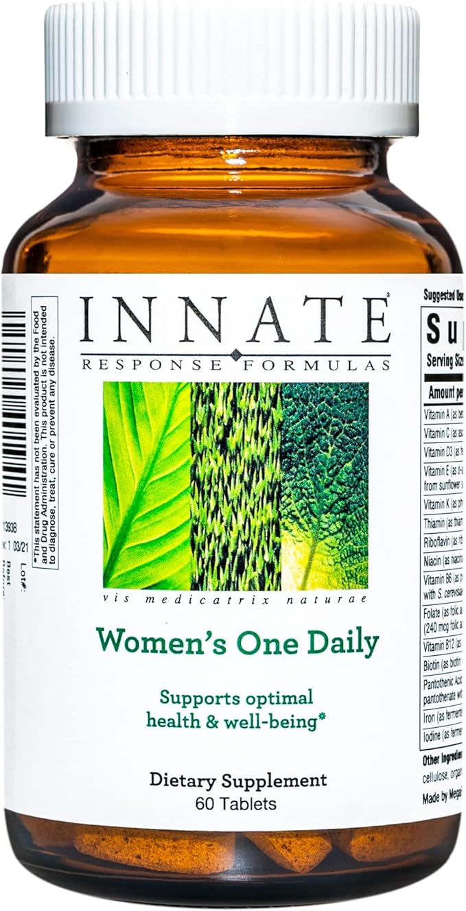 Innate Response Formulas Women's One Daily - Daily Multivitamin for Women - Supports Optimal Health and Well-Being - Vegetarian Non-GMO and Kosher - Made Without 9 Food Allergens - 60 Tablets