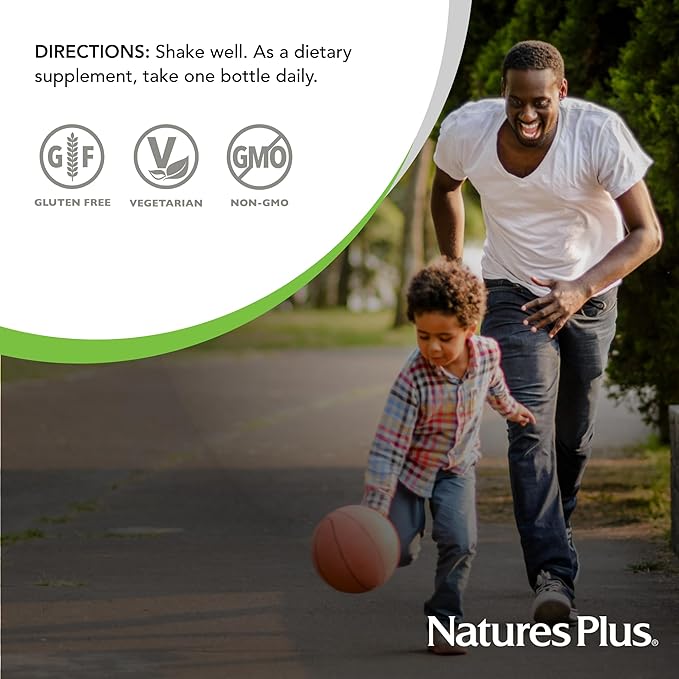 NaturesPlus Source of Life GOLD Liquid Multi Shot - 1 fl oz Case of 12 - Tropical Fruit Flavor - Provides Nutrients from 100+ Fruits and Vegetables - 12 Servings