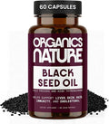 ORGANICS NATURE Black Seed Oil Capsules – 60 Cold Pressed Softgels - Immunity Support Black Cumin Seed Oil High Thymoquinone Non-GMO &amp Vegan Nigella Sativa Omega 3 6 9 1000MG Per Serving