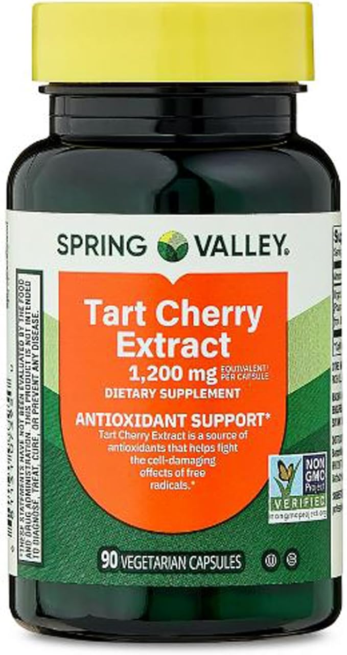 Cherry Extract Antioxidant Support Dietary Supplement Vegetarian Capsules 1200 mg 90 Count