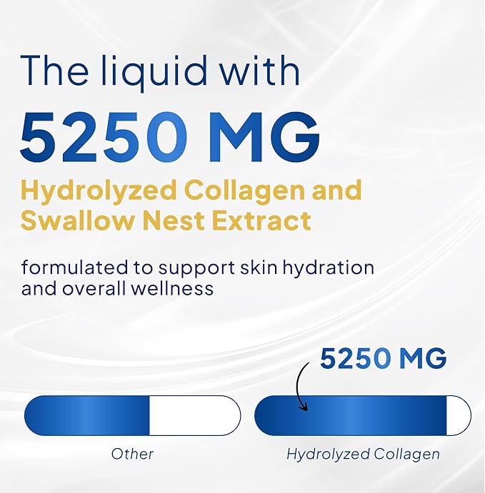 FINE JAPAN Liquid Collagen with Swallow’s Nest &amp Hyaluronic Acid – Supports Skin Elasticity Hair &amp Nail Health Hydration &amp Healthy Aging – Made in Japan 17 fl oz (10 Bottles)