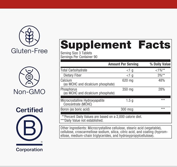 Metagenics Bone Builder with Boron - Mineral Complex with Calcium Phosphorus &amp MCHC - Supports Bone Density Strength &amp Nerve Health - Collagen &amp Trace Minerals - cGMP Certified - 270 Tab
