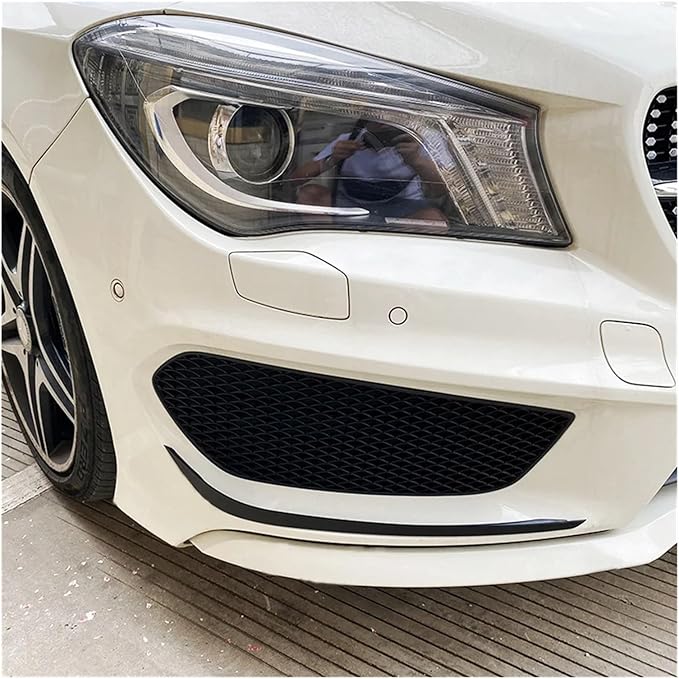 2013 to 2015 Compatible with Mercedes Benz CLA C117 CLA200 220 250 CLA45 AMG Front Bumper Spoiler Fog Lamp Light Lip Trim Cover Splitter(Color:Up Down air Knife)