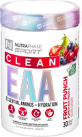 NutraPhase Clean EAA All Natural Vegan Friendly Gluten Free Amazing Taste Fruit Punch