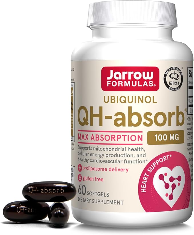 Jarrow Formulas CoQ10 100mg Ubiquinol + Life Extension NAC 600mg Antioxidant 60 Capsules Bundle