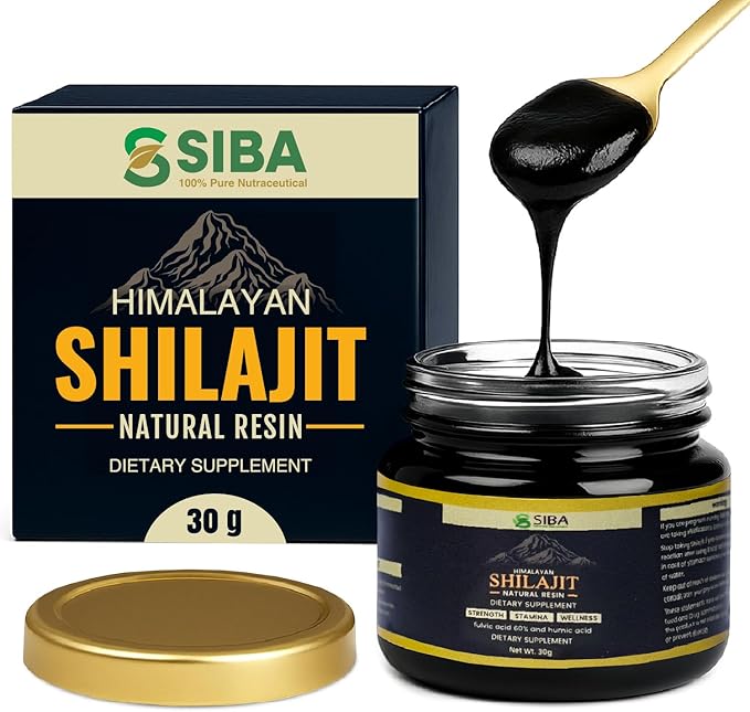 Siba Pure Himalayan Shilajit Resin for Men &amp Women - Triple Purified with 85+ Trace Minerals &amp 70% Fulvic Acid for Daily Use - Pure Shilajit for Natural Energy Stamina &amp Nutrient Absorpti