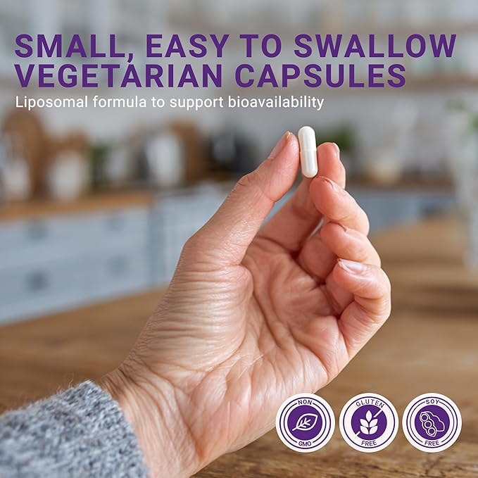 Liposomal Trans Resveratrol 500mg 60 Vegan Capsules to Support Cellular Health Antioxidant Activity &amp Overall Wellness - Non-GMO Trans Resveratrol Supplement for Daily Vitality