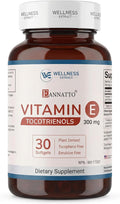 WELLNESS EXTRACT Eannatto Tocotrienols Vitamin E Supplements Tocopherol Free Non-GMO Gluten Free &amp Antioxidant (300MG 30 Softgels)