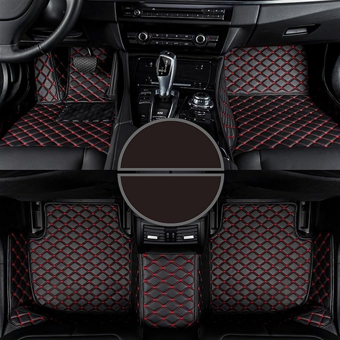 Car mat Custom Car Floor Mats for mercedess-benzs CLA CLA180 CLA200 CLA220 CLA250 CLA260 Auto Foot Accessories Carpets (Color : Black red)