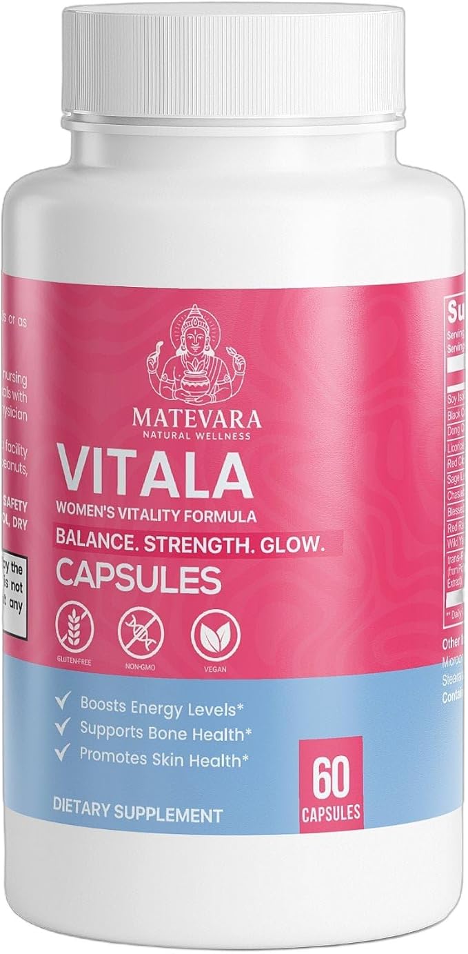 Vitala Women’s Vitality Formula | Women's Cycle &amp Menopause Support | 60 Count