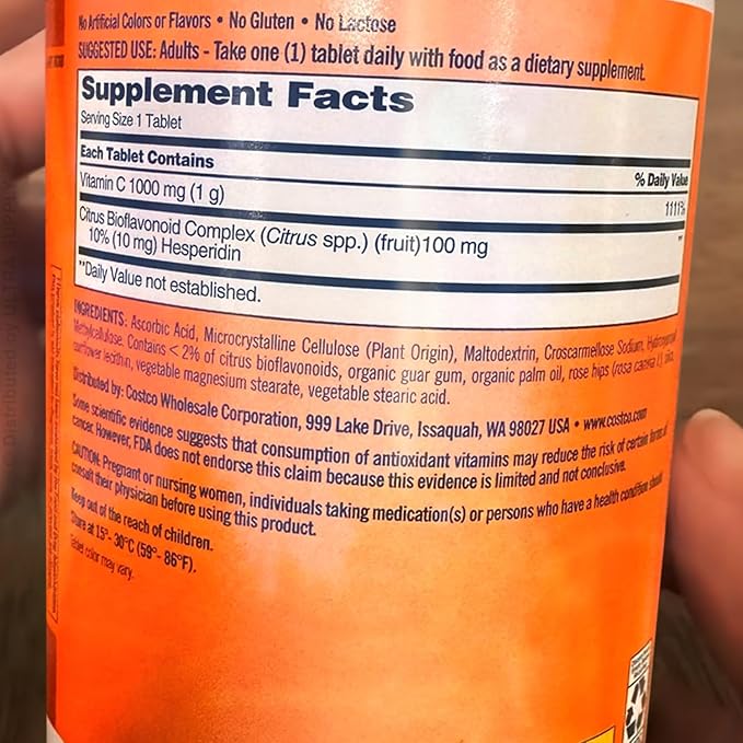 Kirk Lands Signatures Vitamin C 1000mg (500 Count. Value Pack) with Rose HIPS and Citrus Bioflavonoid Complex