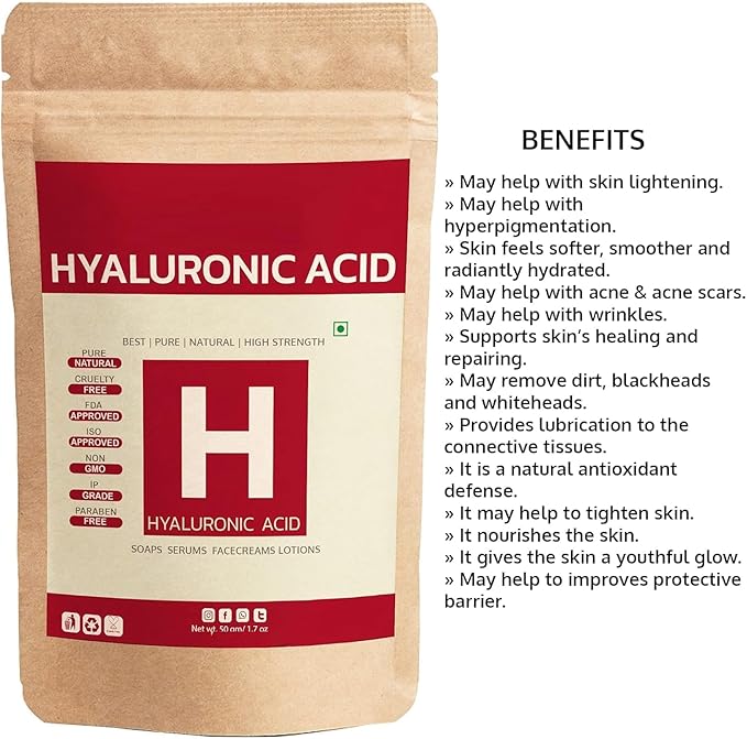 aj Premiun Hyaluronic Acid Powder 50gm