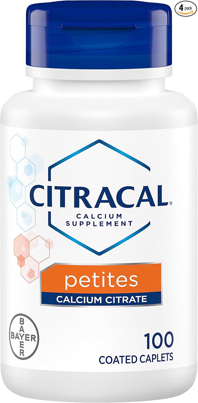 Citracal Calcium Citrate Petites W/Vitamin D Tablets 100 Ct (4 Pack)