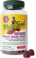 MegaFood Whole Body 55+ Womens Multivitamin - Multivitamin for Women - Vitamin D3 K2 Magnesium Citrate Biotin &amp Folate - Bone Health - Brain Heart &amp Immune Support - 90 Gummies 30 Servings