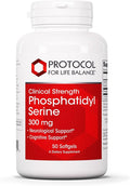 PROTOCOL FOR LIFE BALANCE Phosphatidylserine 300mg - Supports Brain Functions &amp Memory Health* - Phosphatidylserine Supplement - Keto Friendly &amp Egg Free - 50 Softgels