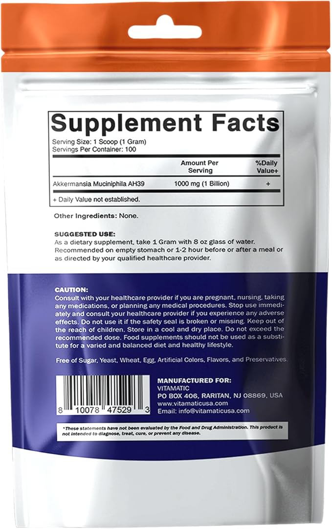 Vitamatic Akkermansia Muciniphila Gut Health - 100 Gram Powder
