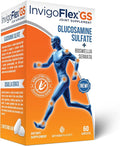 INVIGOFLEX® GS - Glucosamine Sulfate (Shellfish Free Sodium Free &amp Vegetarian Safe) Non GMO Gluten Free - with Boswellia Serrata - Knees Hands Back and Hip Premium Joint Supplement