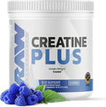 RAW Creatine Plus Creatine HMB Powder for Men &amp Women - Creatine Monohydrate Powder with HMB Taurine &amp No Added Sugar - Muscle Mass Growth Strength Building &amp Enhanced Energy - Blue Ras