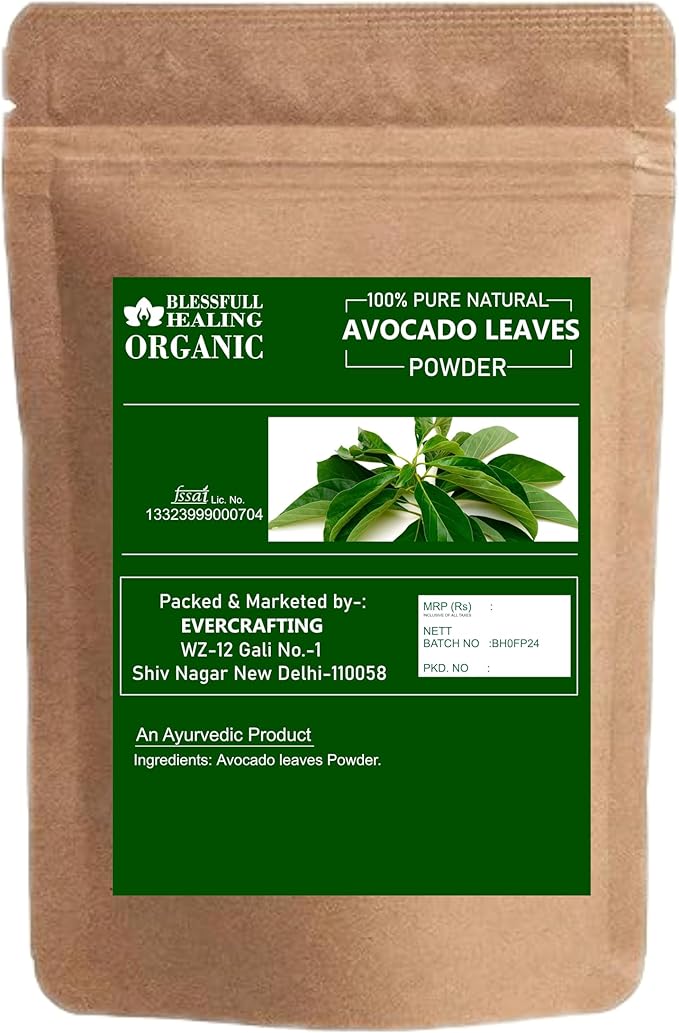 Blessfull Healing Organic Avocado Leaves Powder 100% Pure Natural 100 Gram / 3.52 oz