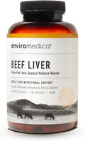 Enviromedica Grass Fed Beef Liver Capsules - Freeze Dried Liver Supplement for Men &amp Women with Preformed Vitamin A Pastured &amp Grassfed New Zealand Bovine Beef Organ Meat180 Pills