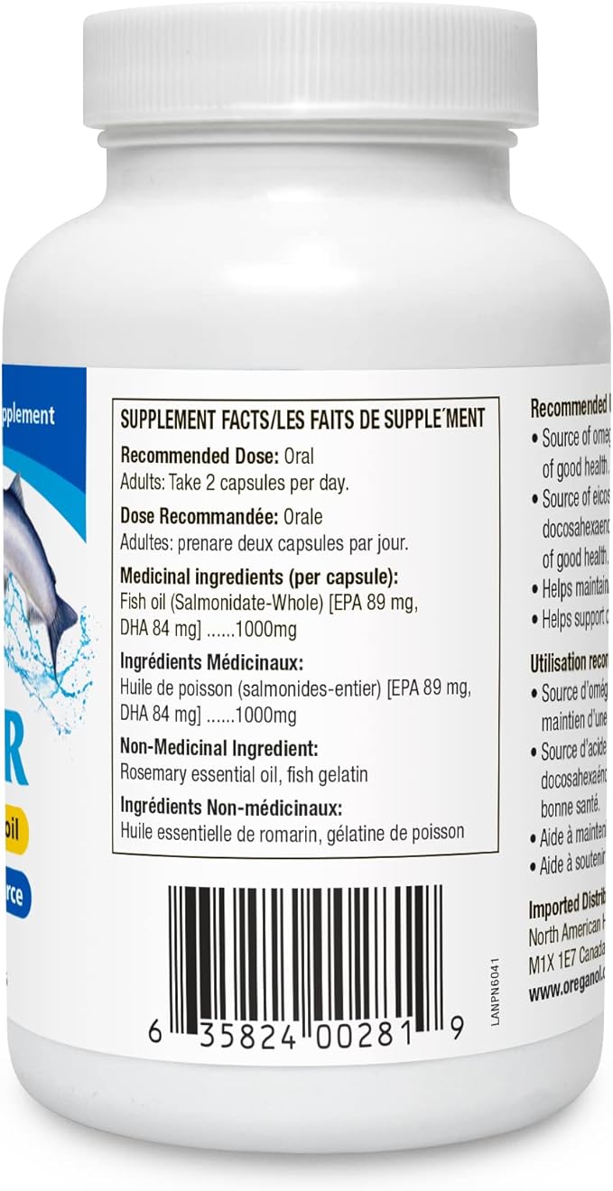 North American Herb and Spice Polar Power Gel-Capsules 60-Fish Oil Caps.
