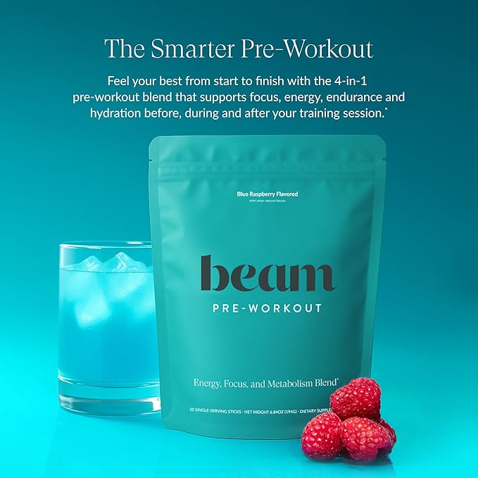 Beam Creatine Monohydrate + Pre Workout Bundle – Strength Endurance &amp Muscle Recovery Stack – Clean Energy &amp Hydration Support Third-Party Tested for Peak Training Performance