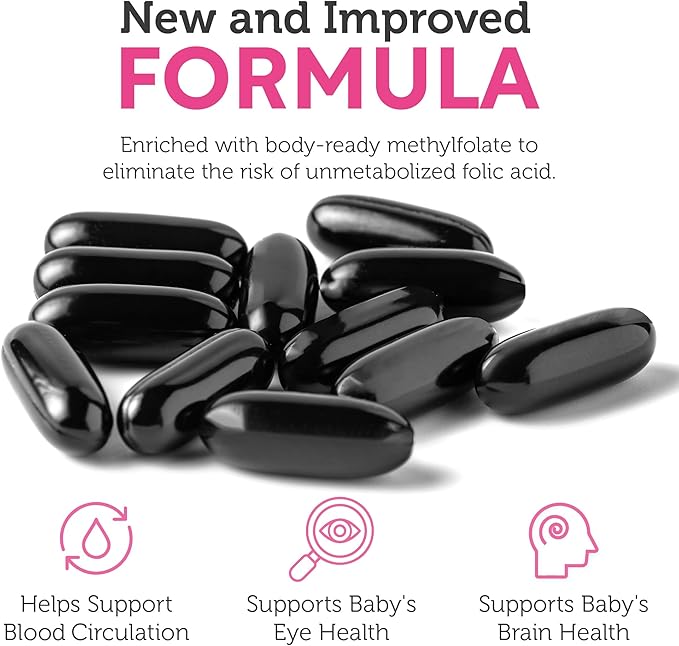 Zahler Prenatal Vitamin with DHA &amp Folate - DHA Supplements &amp Prenatal Multivitamin for Mother and Child - Kosher Prenatal DHA Prenatal Vitamins with Iron Pre Natal Softgels (180 Count (Pack