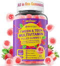 Nextdia Multivitamin Filled Gummies for Teen Boys Girls 12-17 18 19 Kids 10+ Multivitamin with Omega 3 Calcium + Magnesium + Zinc Multi-Minerals for Adolescent 10-19S Brain Bone Energy Immune