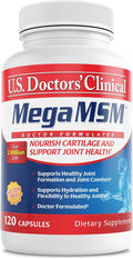 U.S. Doctors’ Clinical Mega MSM Supplement for Joints with MSM + Vitamin C + Collagen and Neem - Clinically Proven to Promote Cartilage Tendon &amp Ligament Health (1 Month Supply – 120 Capsules)