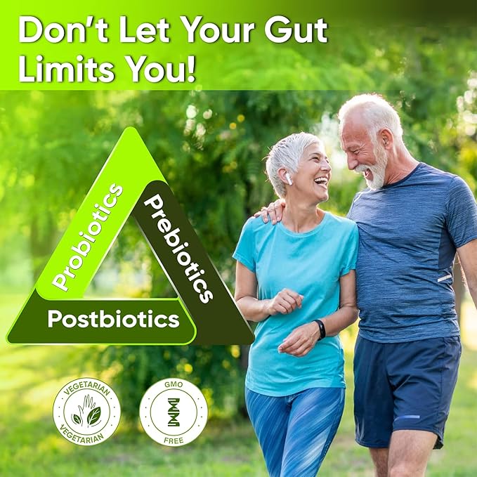 Complete Gut Health for Women and Men with Probiotic Prebiotic Postbiotic &amp Digestive Enzymes to Supports Digestive Lining HealthDigestion Health Occasional Gas and Discomfort.