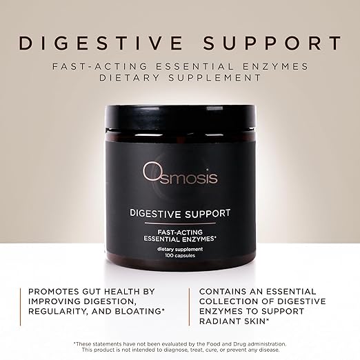 OSMOSIS Skincare Digestive Support Enzyme Supplement 100 Count