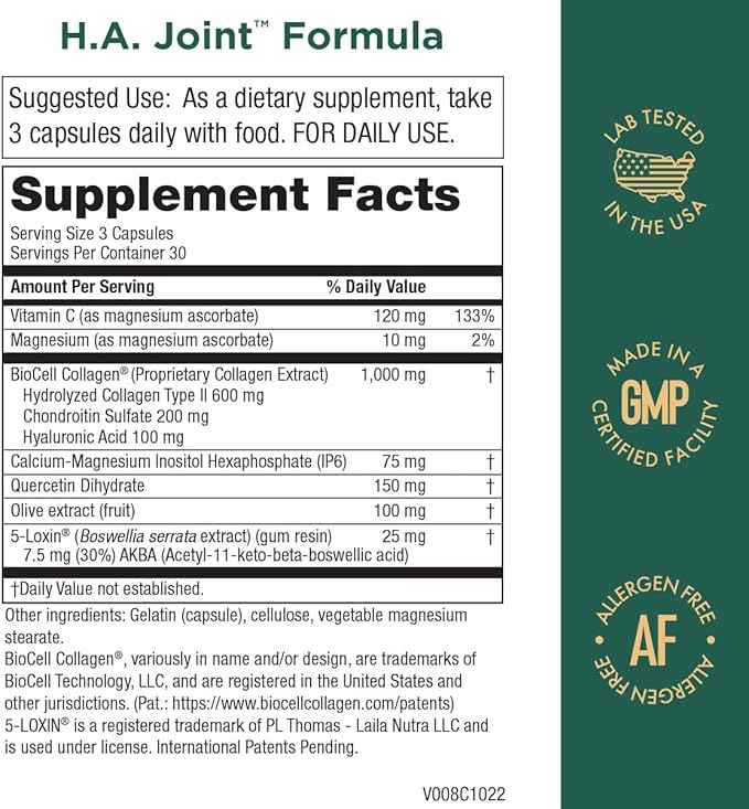 Purity Products Flexuron Joint Formula + H.A. Joint Flexuron (Krill Oil Low Molecular Weight Hyaluronic Acid Astaxanthin) - HA Joint (BioCell Collagen Boswellia Serrata Quercetin H.A. + More)