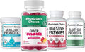 Physician's CHOICE Daily Bundle: 60 Billion Probiotic + Bloat &amp Gas Probiotic + Fiber Gummies + Digestive Enzymes