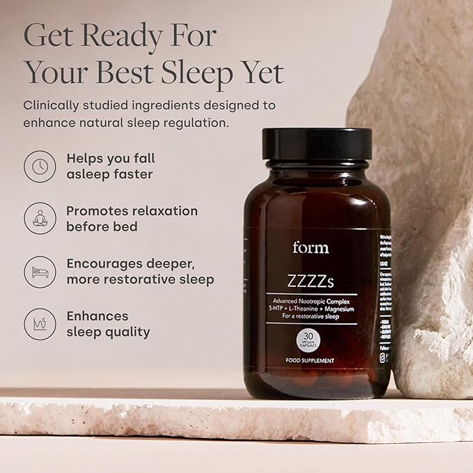 Form ZZZZs - Natural Nootropic for Sleep | 5-HTP | Magnesium | Zinc | Calming Amino Acids | for a Naturally Regenerative Sleep