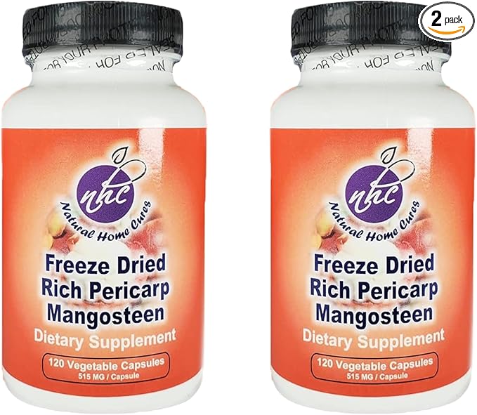 Mangosteen Pericarp Capsules Freeze Dried Whole Food High ORAC 56+ Potent Mangosteen Xanthones (120 Veggie Capsules) (2)