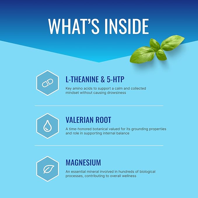 Approved Science Anxietex - Calm and Relaxation - L-Theanine and Magnesium - 60 Capsules - Vegan Friendly - 3 Month Supply