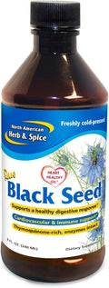 North American Herb &amp Spice Black Seed Oil - 8 fl. oz. - Cardiovascular Digestive &amp Immune Support - Contains Wild Mediterranean Oreganol P73 Oregano Oil - Non-GMO - 48 Total Servings