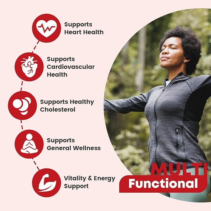 Red Yeast Rice with Coq10 Gummies Red Yeast Rice 2400 mg with CoQ10 200 mg for Cholesterol Support Heart Health Supplement Sugar Free Non-GMO Vegan – 120 Counts
