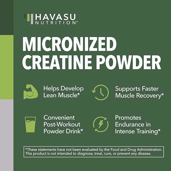 HAVASU NUTRITION Creatine Powder + L-Arginine and Pine Bark: Performance and Recovery Bundle
