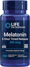 Jarrow Formulas BroccoMax Sulforaphane Generator 35 mg and Life Extension Melatonin 6 Hour Time Release 300 mcg 100 Tablets