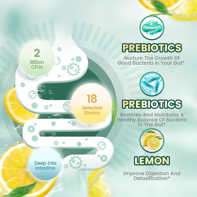VivoNu Probiotics for Digestive Health Gummies 3 in 1 Intestinal Digestion Contains 2 Billion CFU Probiotic Zinc Magnesium and Vitamin D3 Men's Probiotics for Women Non GMO (120Gummy/2Pack)
