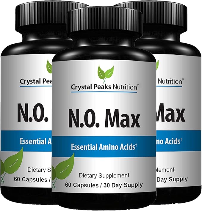N.O. Max Nitric Oxide Supplement - L Arginine Citrulline Malate AAKG Beta Alanine Amino acids - 60 Capsules