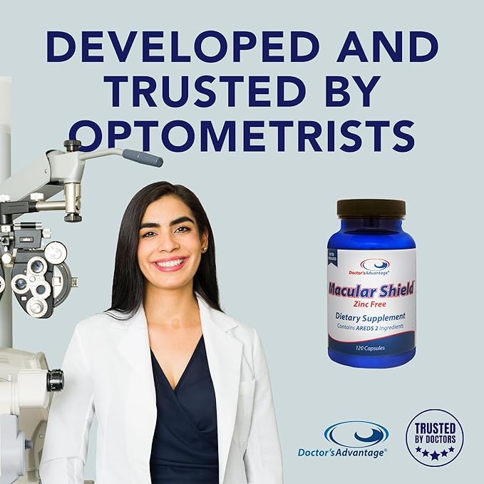 Doctor's Advantage Zinc-Free Eye Shield Vitamins - 120 Capsules 30-Day Supply - Lutein and Zeaxanthin Supplements with AREDS-2 Ingredients for Age-Related Eye Support