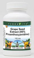 Grape Seed Extract (95% Proanthocyanidins) - 100 mg (100 Capsules ZIN: 514845)