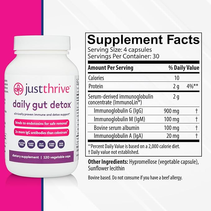 Just Thrive Core Health Complete Bundle – Probiotic PREbiotic Powder Daily Gut Detox and Vitamin K2-7– Advanced Digestive Detox and Circulatory Support for Complete Body Wellness