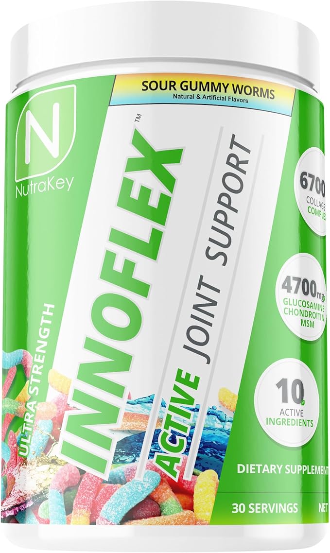 NutraKey Innoflex Glucosamine with Chondroitin Msm Hyaluronic Acid and Collagen