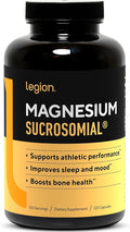 Legion Sucrosomial Magnesium Supplements - High Absorption Magnesium Supplement for Women &amp Men - Magnesium Mineral Supplements to Help Boost Athletic Performance &amp Overall Health - 120 Servin