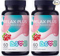 LIVS Relax Plus Gummies – Stress Relief &amp Calm Support | Ashwagandha GABA Lemon Balm &amp Vitamin B6 for Relaxation &amp Mood | Natural Red Berry Flavor | Vegan Supplement for Adults &amp Kid