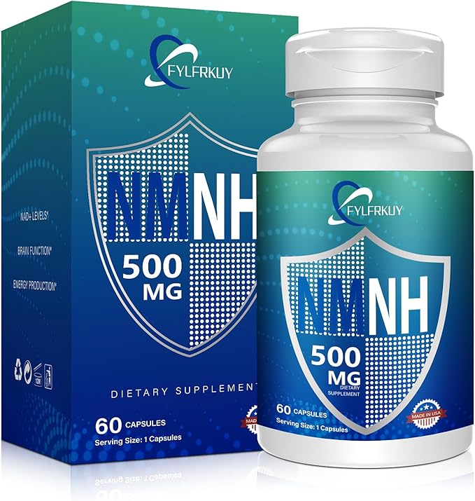 New NMNH 500mg Per Serving (Dihydronicotinamide Mononucleotide) NAD 𝐒𝐮𝐩𝐩𝐥𝐞𝐦𝐞𝐧𝐭𝐬 Pure Organic More Effective Than NMN for Anti-Aging Energy Immunity Focus - 60 Count