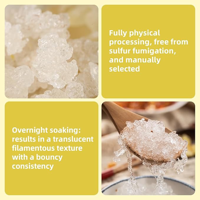 Wanhua Hall Snow Swallow 300g/10.6oz - Natural Wild Tragacanth Gum Plant-Based Dessert Ingredient Good With Peach Gum 雪燕